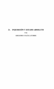 Inquisición y Estado absoluto - Institución Fernando el Católico