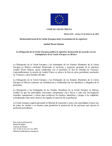 Declaración local de la Unión Europea sobre el asesinato