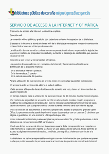 Servicio de acceso a la Internet y ofimática