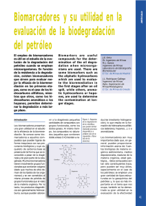 Biomarcadores y su utilidad en la evaluación de la biodegradación