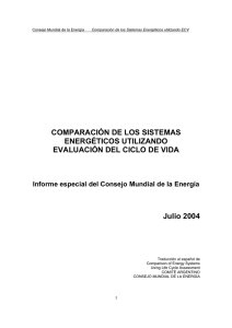 COMPARACIÓN DE LOS SISTEMAS ENERGÉTICOS UTILIZANDO