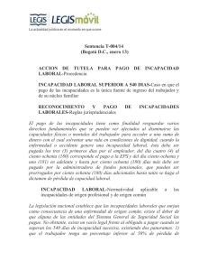 Sentencia T-004/14 (Bogotá D.C., enero 13) ACCION DE TUTELA