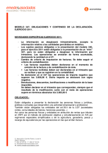 MODELO 347- OBLIGACIONES Y CONTENIDO DE LA