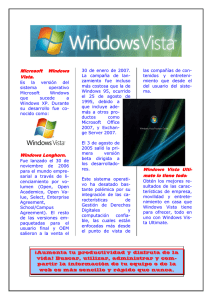 Microsoft Microsoft Windows Vista. Windows Longhorn Windows