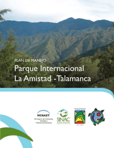 Documento del Plan de Manejo Parque Internacinal La Amistad