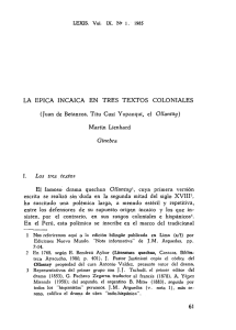 la epica incaica en tres textos coloniales 61