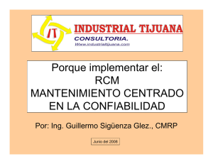 Porque implementar el RCM. - Industrial Tijuana Capacitación