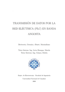 Transmisión de datos por la red eléctrica (PLC) en banda angosta