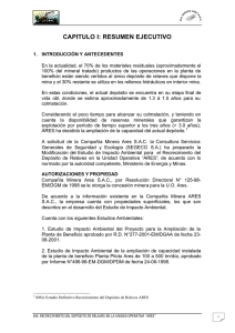 CAPITULO I: RESUMEN EJECUTIVO - Ministerio de Energía y Minas