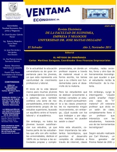 Ventana Económica noviembre 2011 - Universidad Dr. José Matías