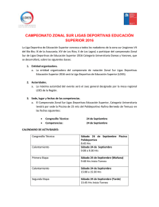 CAMPEONATO ZONAL SUR LIGAS DEPORTIVAS EDUCACIÓN