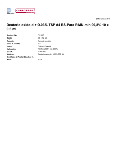Deuterio oxido-d + 0,03% TSP d4 RS - Para RMN