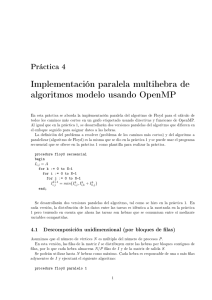 Práctica 4: Implementación paralela multihebra de algoritmos