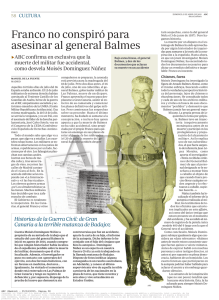 Franco no conspiró para asesinar al general Balmes