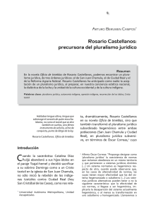 Rosario Castellanos: precursora del pluralismo jurídico