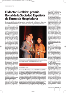 El doctor Giráldez, premio Bonal de la Sociedad Española de