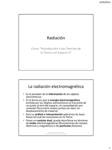 Radiación La radiación electromagnética