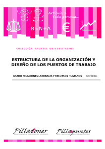 estructura de la organización y diseño de los puestos de