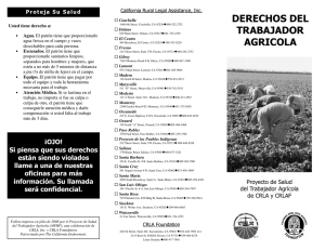 Derechos del Trabajador Agricola - CRLA