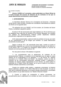 Informe 14/2009, de 3 noviembre, sobre publicidad en el Diario