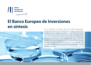 El Banco Europeo de Inversiones en síntesis