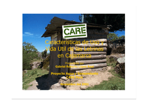 Características de Uso y Vida Util de las Letrinas en Cajamarca