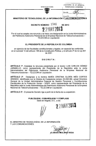 decreto 1046 del 22 de mayo de 2013