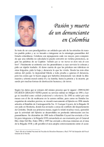 Pasión y muerte de un denunciante en Colombia