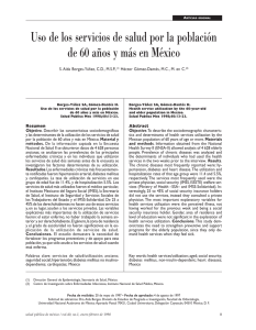 Uso de los servicios de salud por la población de 60 años y más en