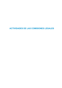 ACTIVIDADES DE LAS COMISIONES LEGALES