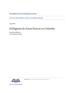 El Régimen de Zonas Francas en Colombia