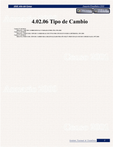 4.02.06 Tipo de Cambio - Instituto Nacional de Estadística de Bolivia