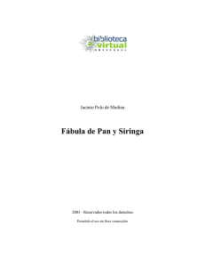 Fábula de Pan y Siringa - Biblioteca Virtual Universal