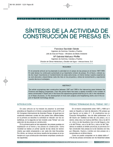 síntesis de la actividad de construcción de presas en España.