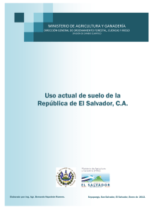 Uso actual de suelo de la República de El Salvador