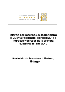 Francisco I Madero - Auditoría Superior del Estado de Hidalgo