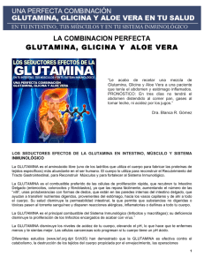 Glutamina, Glicina y Aloe Vera