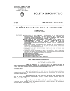 Nº 19 - Ministerio de Seguridad Provincia de Buenos Aires