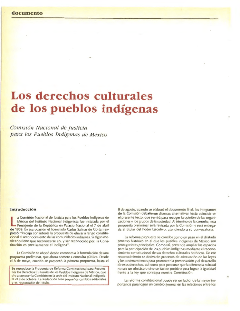 Los Derechos Culturales De Los Pueblos Ind Genas