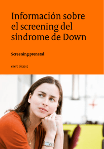 Información sobre el screening del síndrome de Down