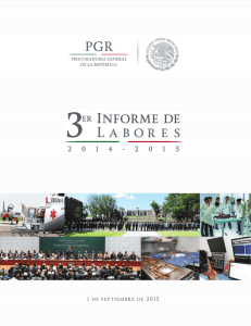 3er Informe de Labores de la PGR 2014 - 2015