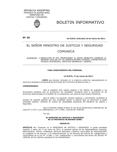 boletin informativo - Ministerio de Seguridad Provincia de Buenos