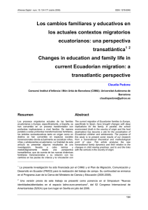 Los cambios familiares y educativos en los actuales contextos