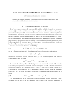 Ecuaciones lineales - Metodos Dinamicos en Economia. Lomeli y