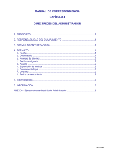 manual de correspondencia capítulo 4 directrices