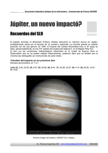 Júpiter, un nuevo impactó?