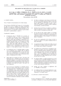 Reglamento de Ejecución (UE) no 437/2013 de la