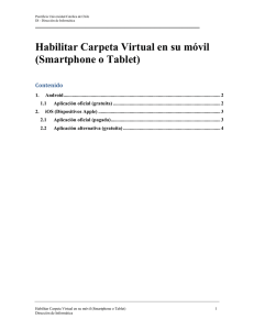 Carpeta Virtual en Dispositivos Móviles (Tablet o Smartphones)