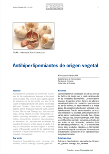 Antihiperlipemiantes de origen vegetal