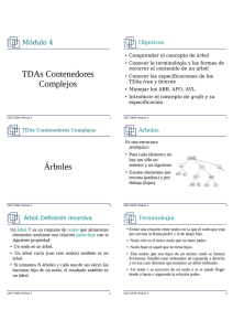 TDAs Contenedores Complejos Árboles